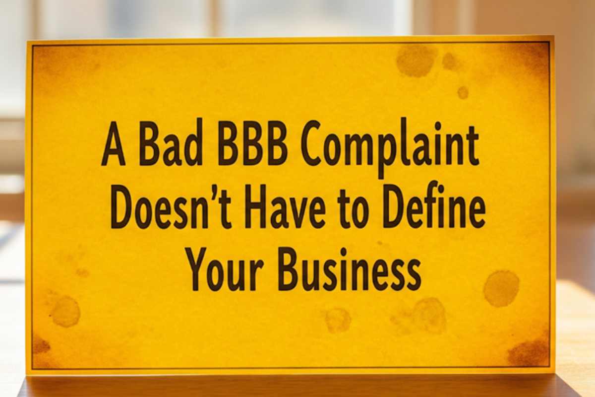 A Bad BBB Complaint Doesn’t Have to Define Your Business